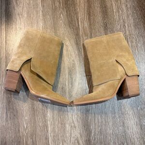 Vince Camuto Camel Suede Ankle Booties
